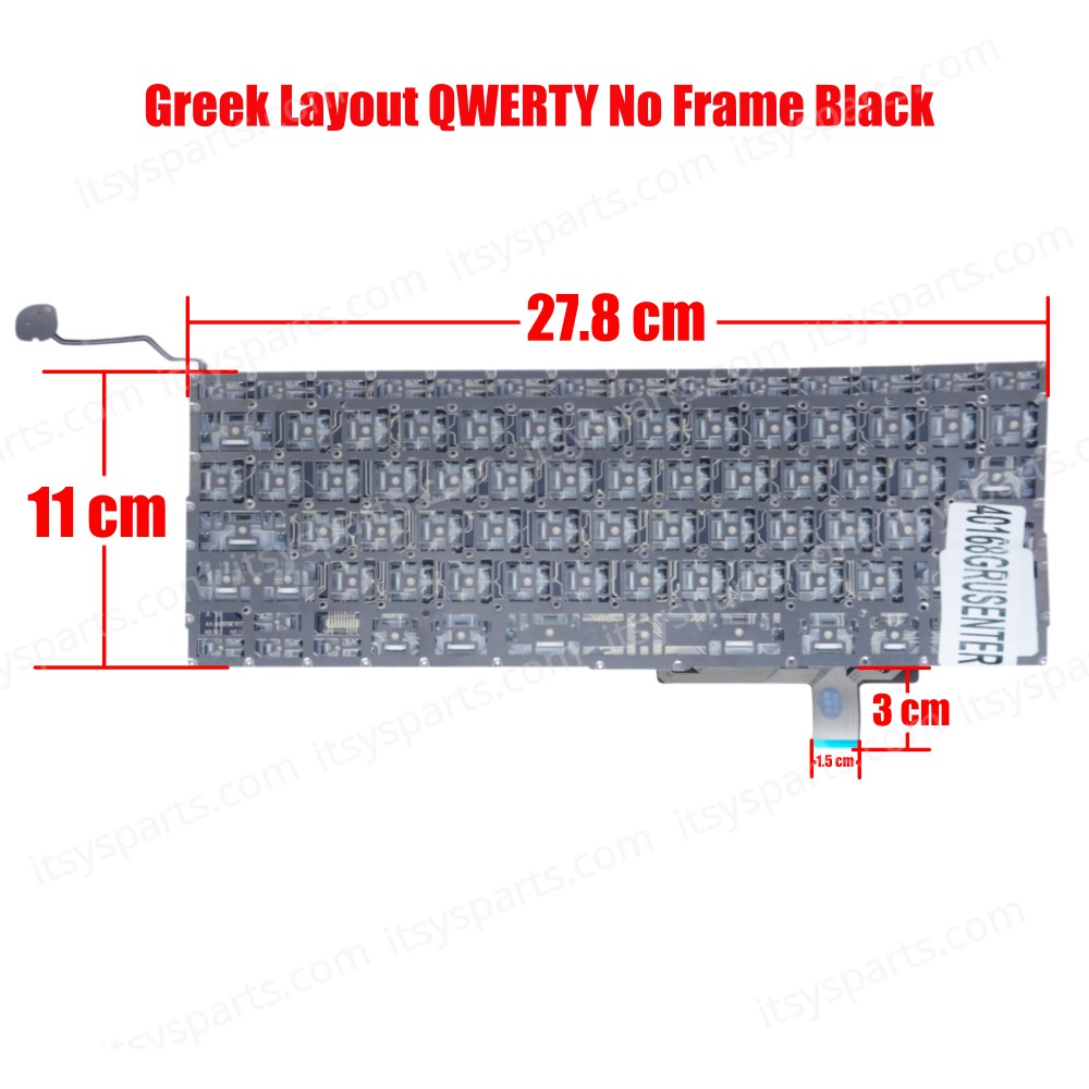 Greek Laptop Keyboard for Apple Macbook PRO 17'' Unibody A1297 MB604LL/A MC024LL/A MC226LL/A MC227LL/A MC725LL/A MD311LL/A GK GR BLACK (SKU.40168GRUSENTER) Greek Laptop Keyboard for Apple Macbook PRO 17'' Unibody A1297 MB604LL/A MC024LL/A MC226LL/A MC227LL/A MC725LL/A MD311LL/A GK GR BLACK (SKU.40168GRUSENTER)