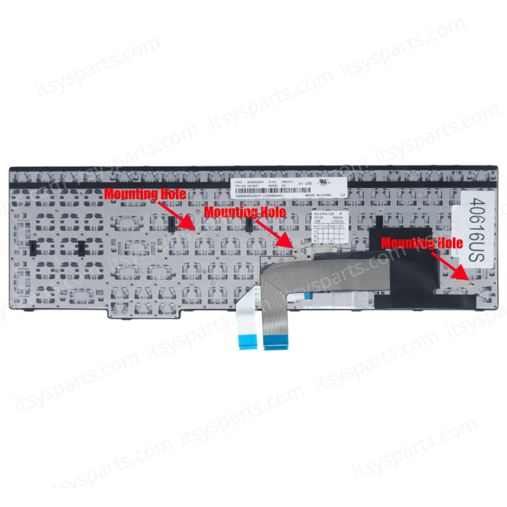 Laptop Keyboard - Keyboard for Lenovo Thinkpad E555 E550 E560 series Black (Ref. 40616US)