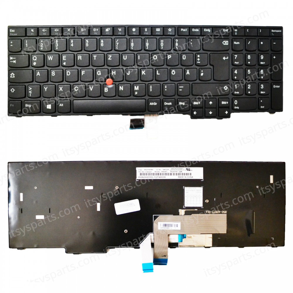 Laptop Keyboard for Lenovo IBM ThinkPad Edge E570 E575 UK Black Keyboard 01AX160 (SKU.40622UK)