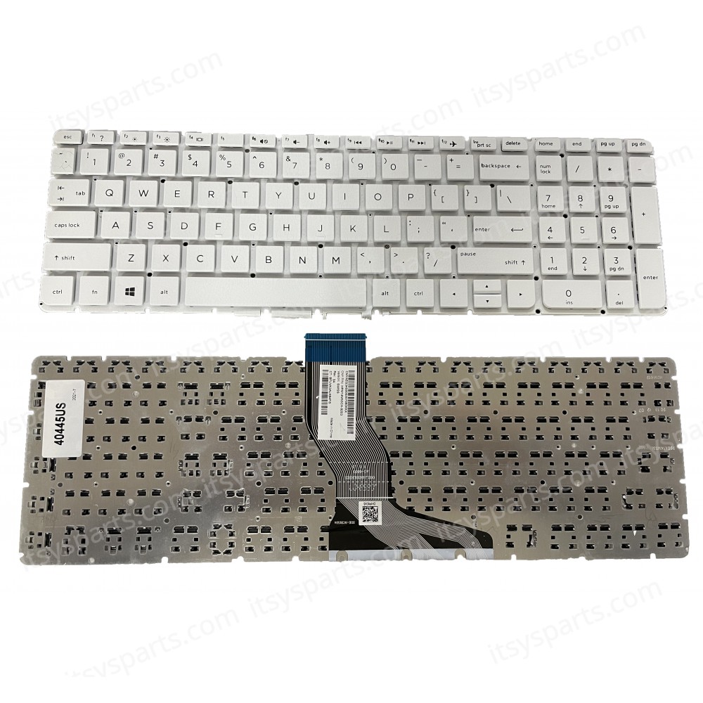 Laptop Keyboard - Keyboard for 17-W252NR 17-W010CA 17-W018CA 17-W023DX 17-W033DX 17-W043DX 17-W047NR (Ref.40445USWHITE)