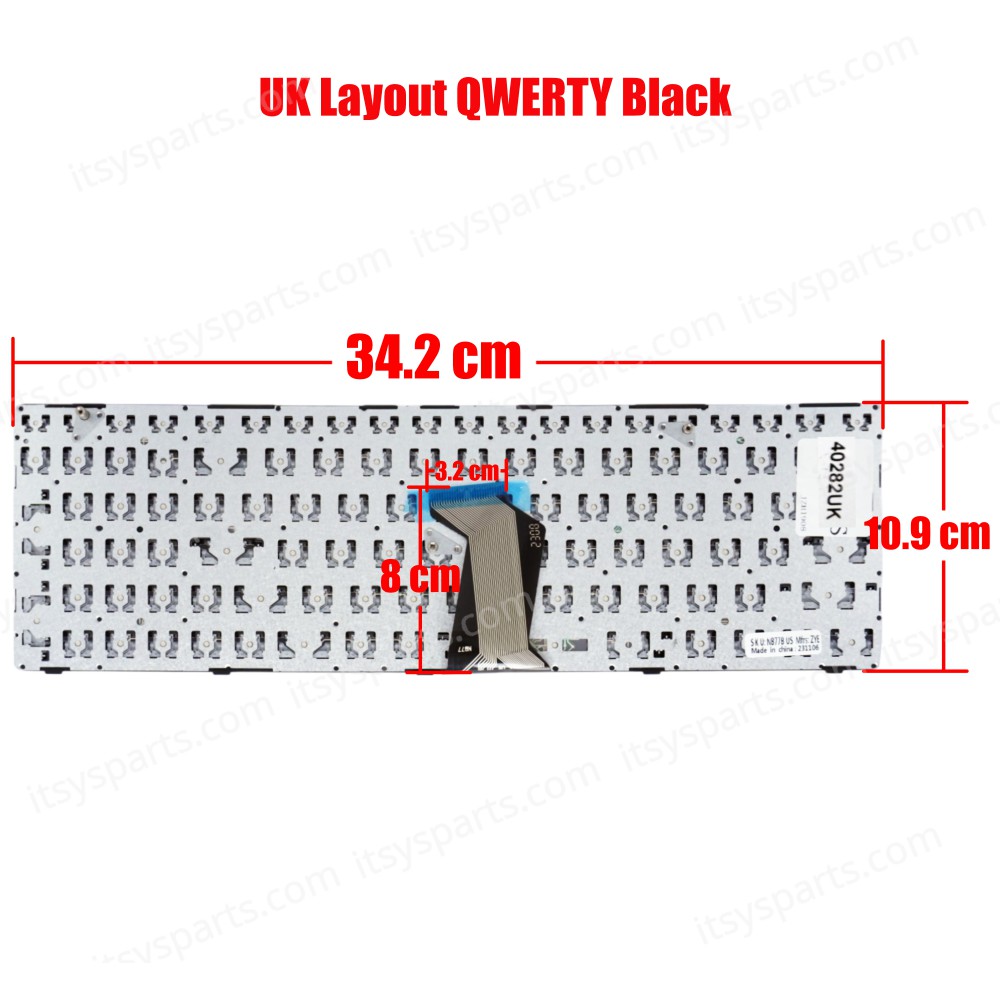 Laptop Keyboard IBM Lenovo Ideapad G580 G580A G585 G590 G780 G790 V580 Z580 Z580A Z585 Z585 Z585A V-117020NS1-GK 25201864 25201846 V-117020NS1-US 25201846 25201850 25201857 25201860 (Ref.40282UK)