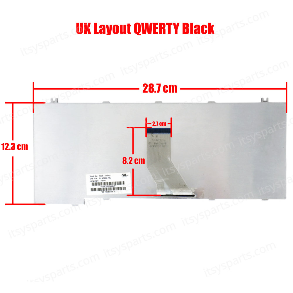 Laptop Keyboard for Toshiba Satellite Tecra A8 A110 -195 9J.N5682.P0J UK Black ( SKU.40504UK )