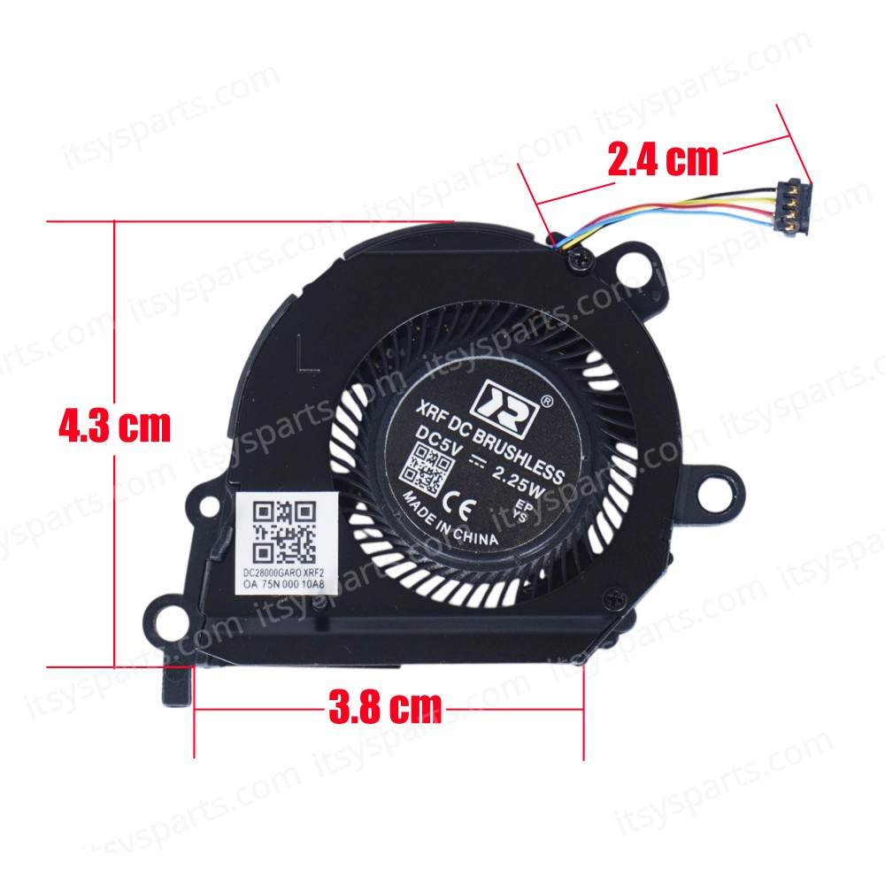 Laptop CPU Cooling Fan for HP Spectre x360 13 Convertible 13-AE 13T-AE 13-AE009TU 13-AP 13-AP0043DX L37660-001 942843-001 L04886-001 ND55C03-18C06 ND55C03-17D16 TPN-Q199 Left Fan CPU 4pin ( SKU.80693 )