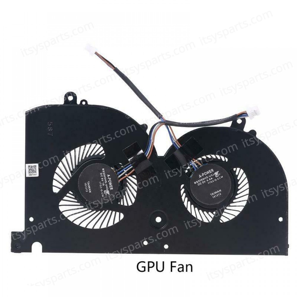Laptop Fan - CPU Fan MSI GS75 Stealth 9SG 9SF MS-17G1 MS-17G2 BS5005HS-U3I Laptop OEM (Ref. 80718)