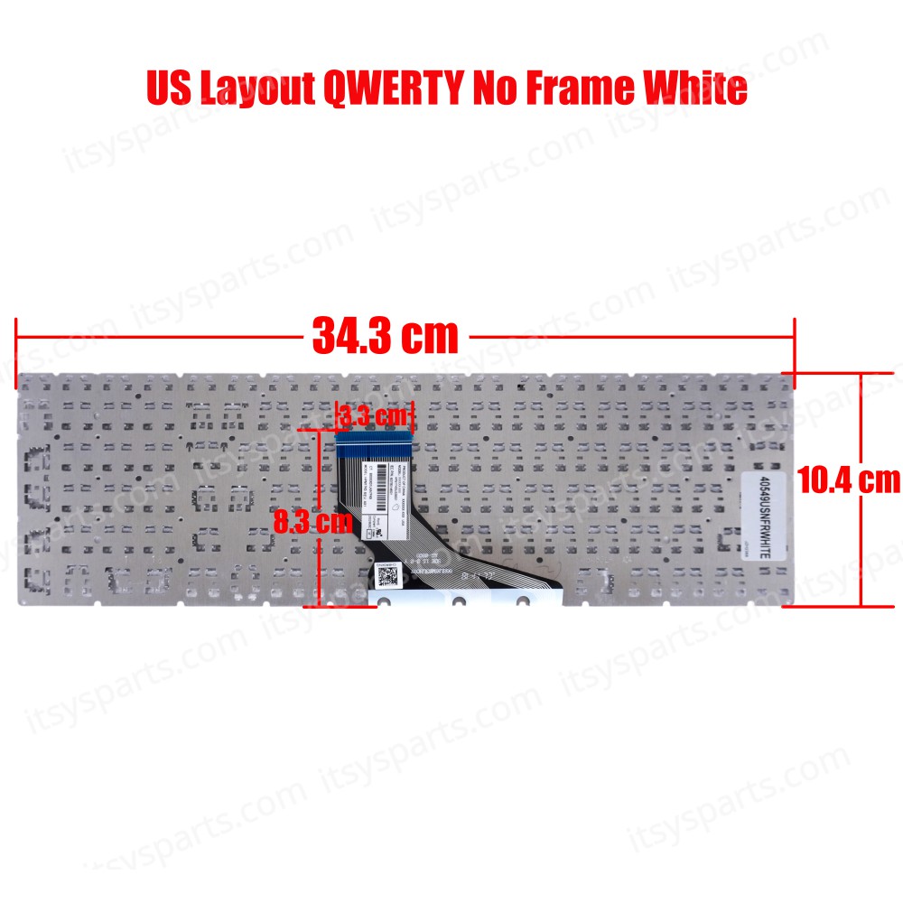 Laptop Keyboard HP Spectre x360 - 15-df0001nv OEM High Quality (Ref.40549USNFRWHITE)