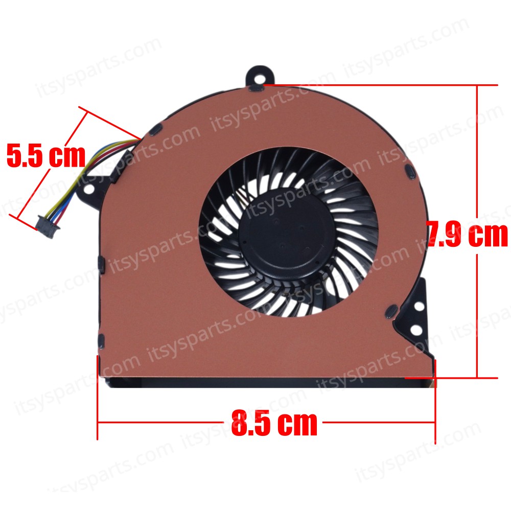 Laptop Fan - GPU Cooling fan for ASUS ROG G752 G752V G752VY G752VY-RH71 GFX72V GFX72VY G752VS G752VSK DFS2004058I0T DFS2010058I0T FHCW 1.8CM THICK (Ref. 80800)