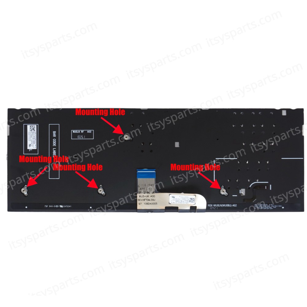 Laptop Keyboard Asus ZenBook UX333 UX333FA UX333FN Greek version Keyboard Backlit Red 0KNB0-1628US00 OEM (Ref. 40628GRREDBACKLIT)