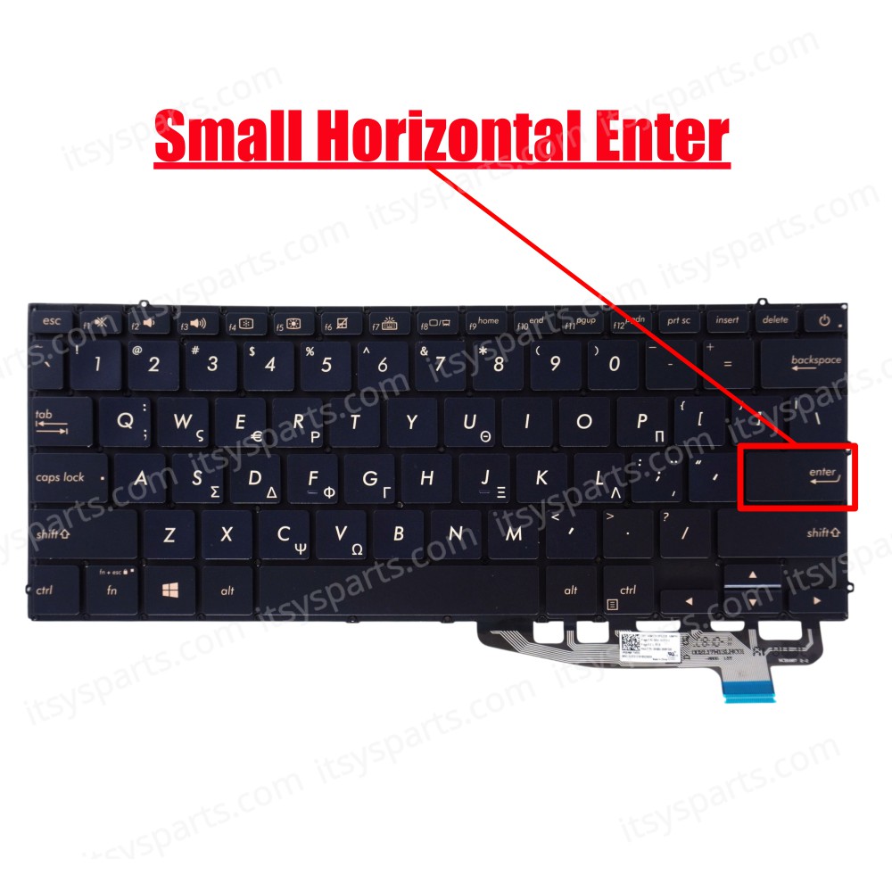 Laptop Keyboard ASUS ZenBook S UX391U UX391U UX391F UX391FA UX391UA 0KNB0-2609US00 0KN1-3V2RU12 Backlit OEM (Ref. 40631GRBACKLIT)