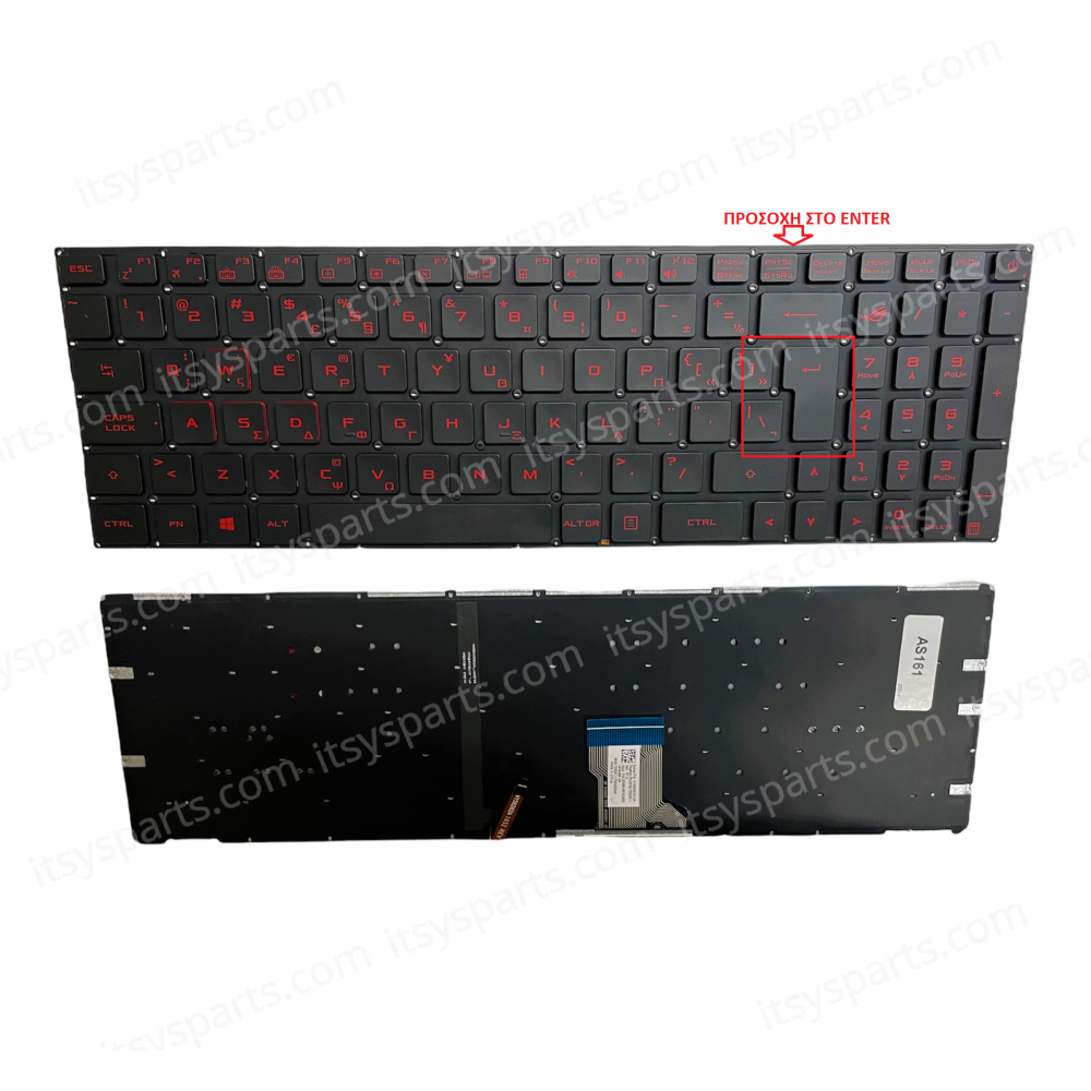Laptop Keyboard Asus ROG Strix GL702 GL702VM GL702VT GL702VS GL702ZC Series Keyboard Red Greek version Backlit (Ref. 40632GRBACKLIT)