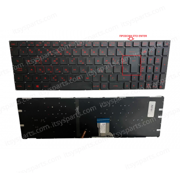 Laptop Keyboard Asus ROG Strix GL702 GL702VM GL702VT GL702VS GL702ZC Series Keyboard Red Greek version Backlit (Ref. 40632GRBACKLIT)