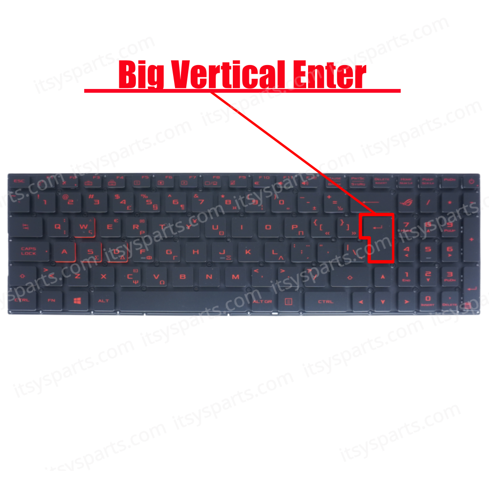Laptop Keyboard Asus ROG Strix GL702 GL702VM GL702VT GL702VS GL702ZC Series Keyboard Red Greek version Backlit (Ref. 40632GRBACKLIT)