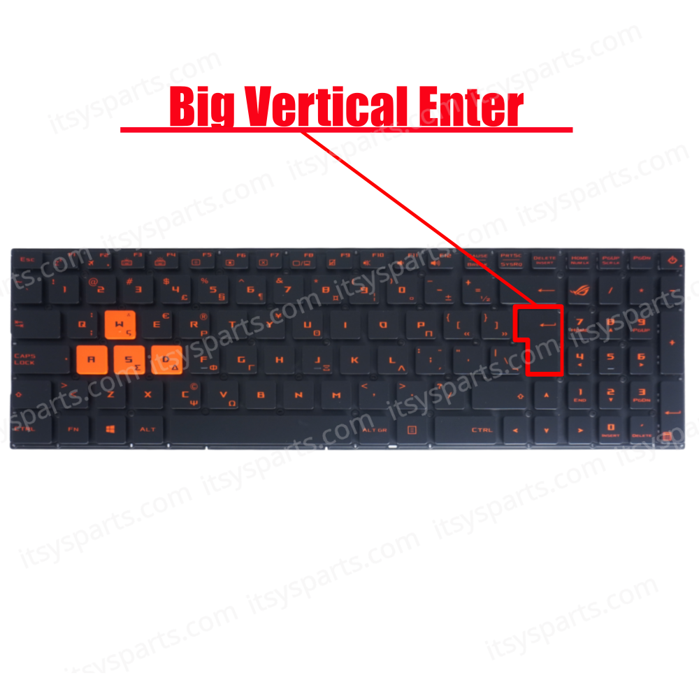 Laptop Keyboard Asus ROG Strix GL702 GL702VM GL702VT GL702VS GL702ZC Series Keyboard Orange Greek version Backlit (Ref. 40632GRORANGEBACKLIT)