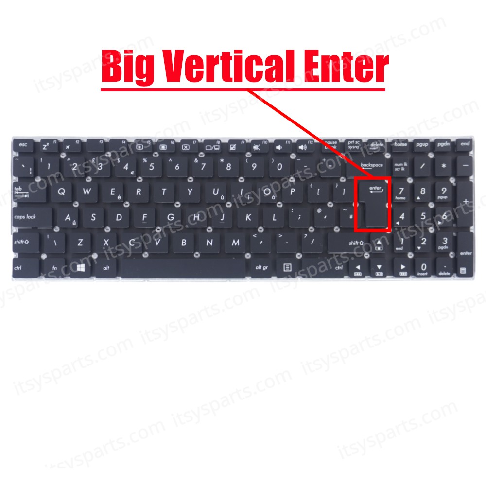Laptop Keyboard for Asus X556 X556L X556U X556UA X556UB X556UF X556UJ X556UQ X556UR X556UV A556UV 9Z.N8SSQ.001 OKNBO-6122US0Q AEXJB00110 UK No Frame Black ( SKU.40440UK) 
