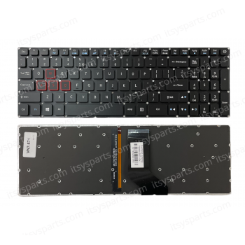 Laptop Keyboard Acer Predator Helios 300 G3-571 G3-571 G3-572 G3-572-72YF US Keyboard Backlit OEM (Ref.40637USBACKLIT)