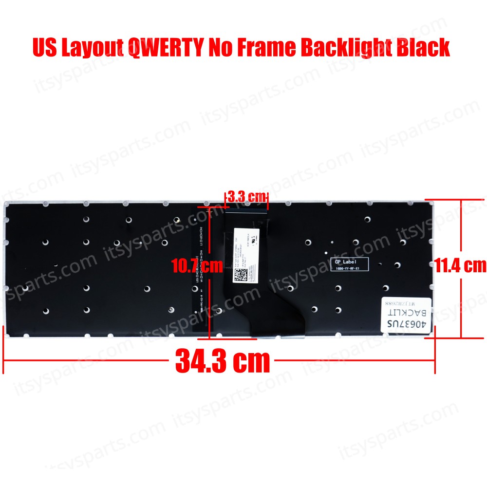 Laptop Keyboard Acer Predator Helios 300 G3-571 G3-571 G3-572 G3-572-72YF US Keyboard Backlit OEM (Ref.40637USBACKLIT)
