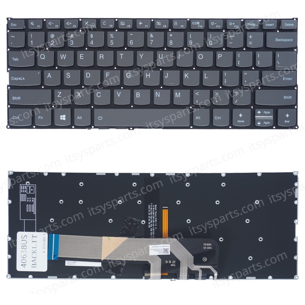 Laptop Keyboard enovo Yoga 530-14ARR Yoga 530S-14IKB 730-13ikb 730-13iwl 730-15ikb 5CB0Q95904 SN20Q40688 us with backlit OEM (Ref.40638USBACKLIT)