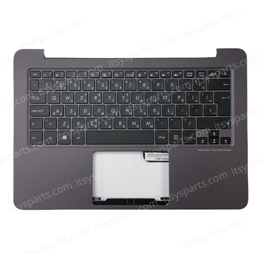 Greek Laptop Keyboard Palmrest for Asus ZenBook UX305 UX305CA UX305UA UX305UAB UX305LA UX305FA 90NB0AB1-R31GR0 0KNB0-3131GR00 PK1319Y934S GR Gray ( SKU.40641GRGREYPALM )