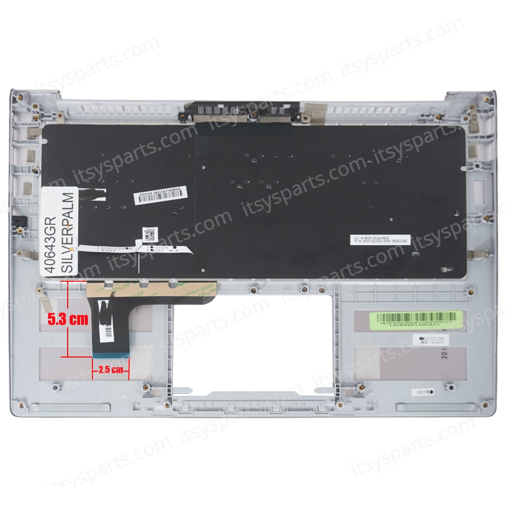 Laptop Keyboard Asus ZenBook UX303L UX303LA X303LB UX303LN greek silver with backlit Palmrest 90NB04Y1-R31US0 90nb08u1-r31gr0 ( SKU.40643GRSILVERPALM )