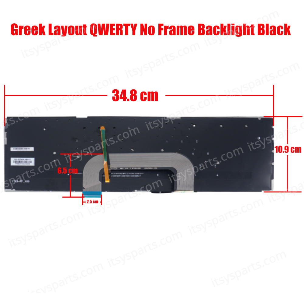 Keyboard Laptop Keyboard Asus N705U N705UN N705UD N705UV N705UQ N705FD N705UF Greek version uk enter with backlit (Ref.40648GRBACKLIT)
