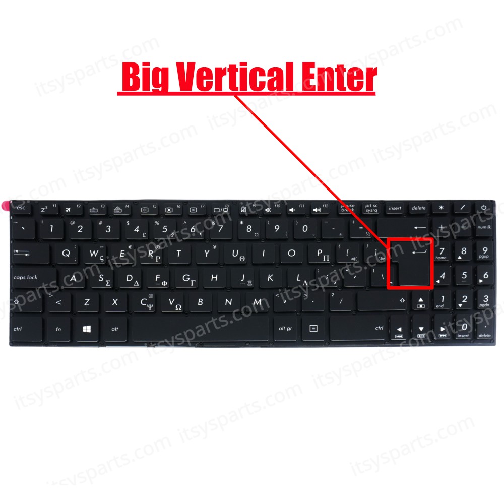 Laptop Keyboard ASUS N580 N580V N580VD N580VN N580GD Keyboard GR backlit OEM (Ref.40649GRBACKLIT)
