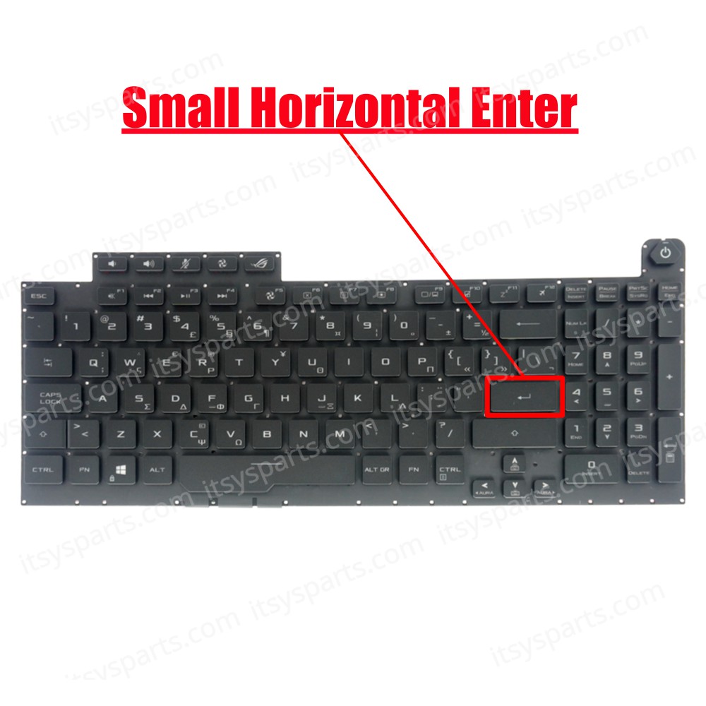 Laptop Keyboard ASUS ROG Strix G731GT G731GV RGB Backlit Keyboard GR backlit OEM (Ref.40650GRBACKLIT)