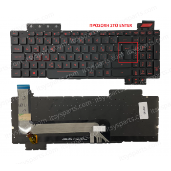 Greek Laptop Keyboard for Asus FX63 FX503 FX503V FX503VD FX503VD-WH51 FX503VM FX503VM-EH73 Backlit Keyboard GR backlit OEM (SKU.40651GRBACKLIT)