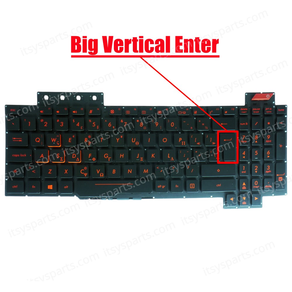 Greek Laptop Keyboard for Asus FX63 FX503 FX503V FX503VD FX503VD-WH51 FX503VM FX503VM-EH73 Backlit Keyboard GR backlit OEM (SKU.40651GRBACKLIT)