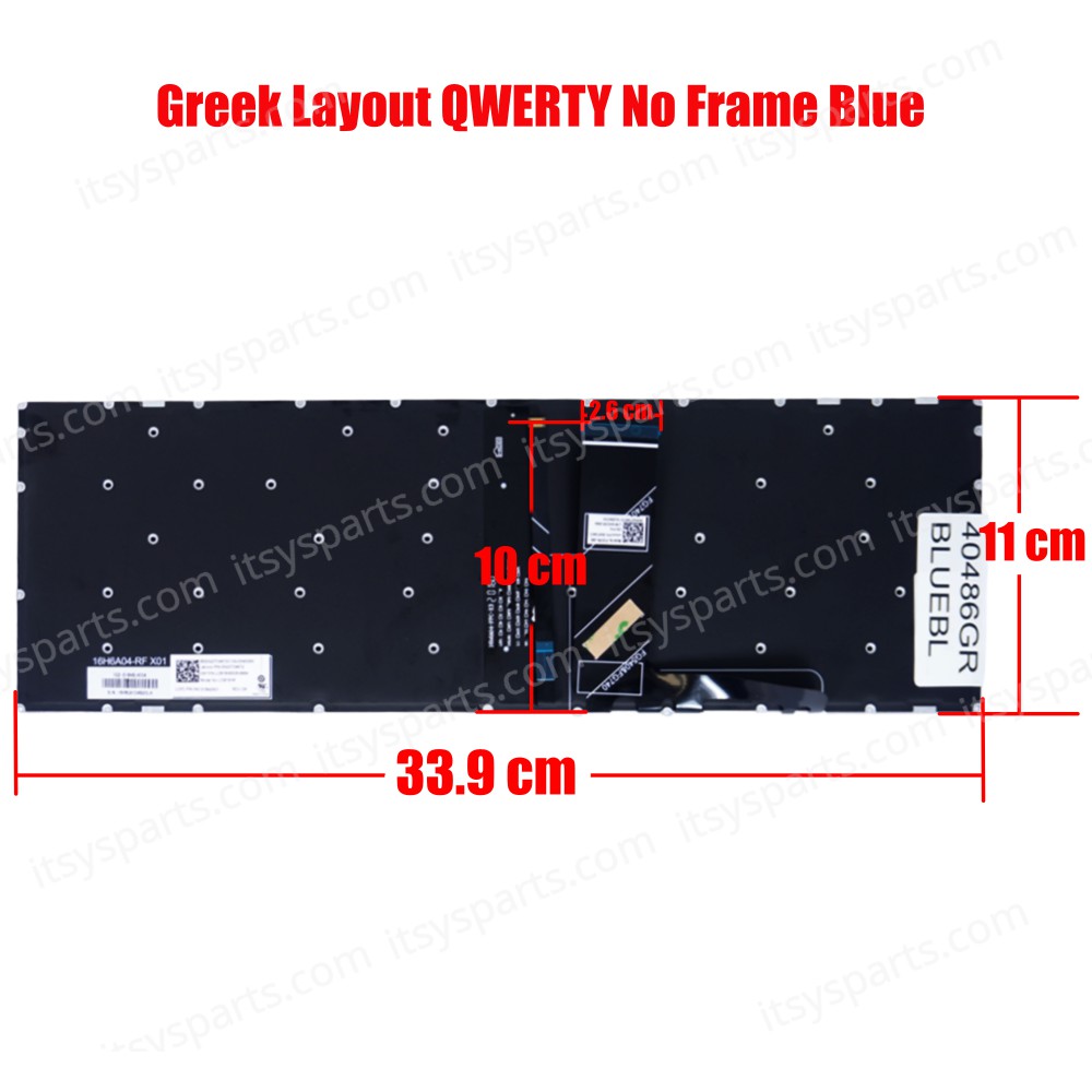 Laptop Keyboard - Keyboard for Lenovo IdeaPad 520-15 520-15IKB 320S-15 320S-15ISK 320S-15IKB Blue Gr version (Ref.40486GRBLUEBL)