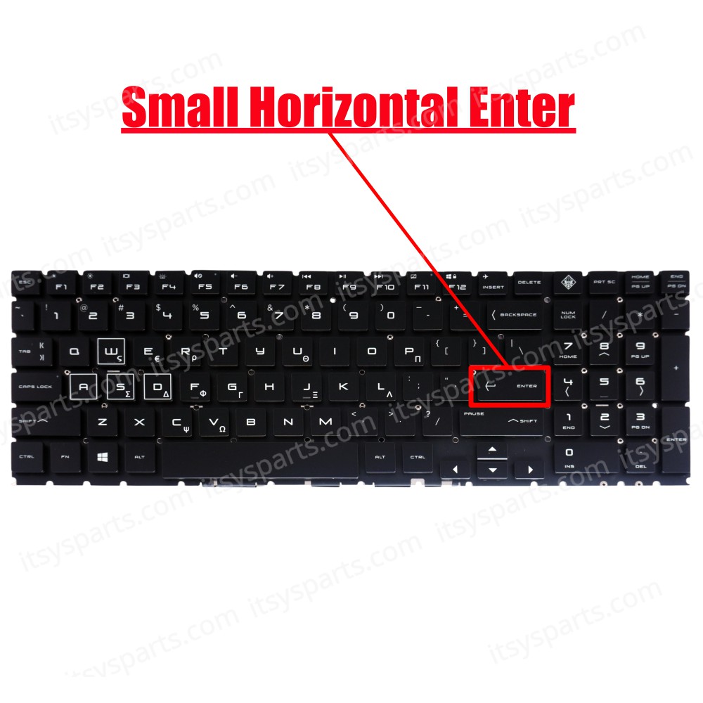 Laptop Keyboard HP Omen 15 DC DC0003la 15-DC0004TX DC005TX TPN Q211 Keyboard GR Colorful Backlit OEM (Ref. 40654GRBACKLIT)