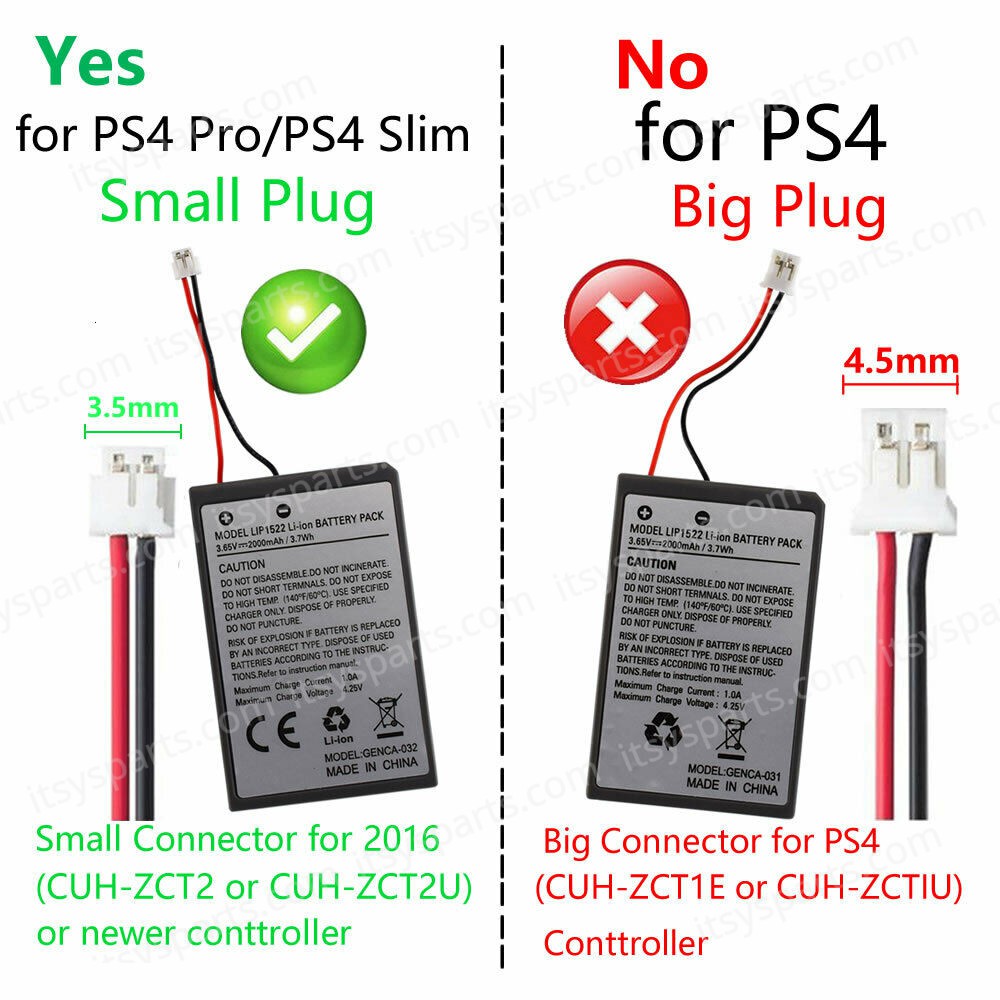 Battery Pack for Sony Playstation 4 PS4 Pro & Slim DualShock Controller + Cable ( SKU.1-BAT0341 )