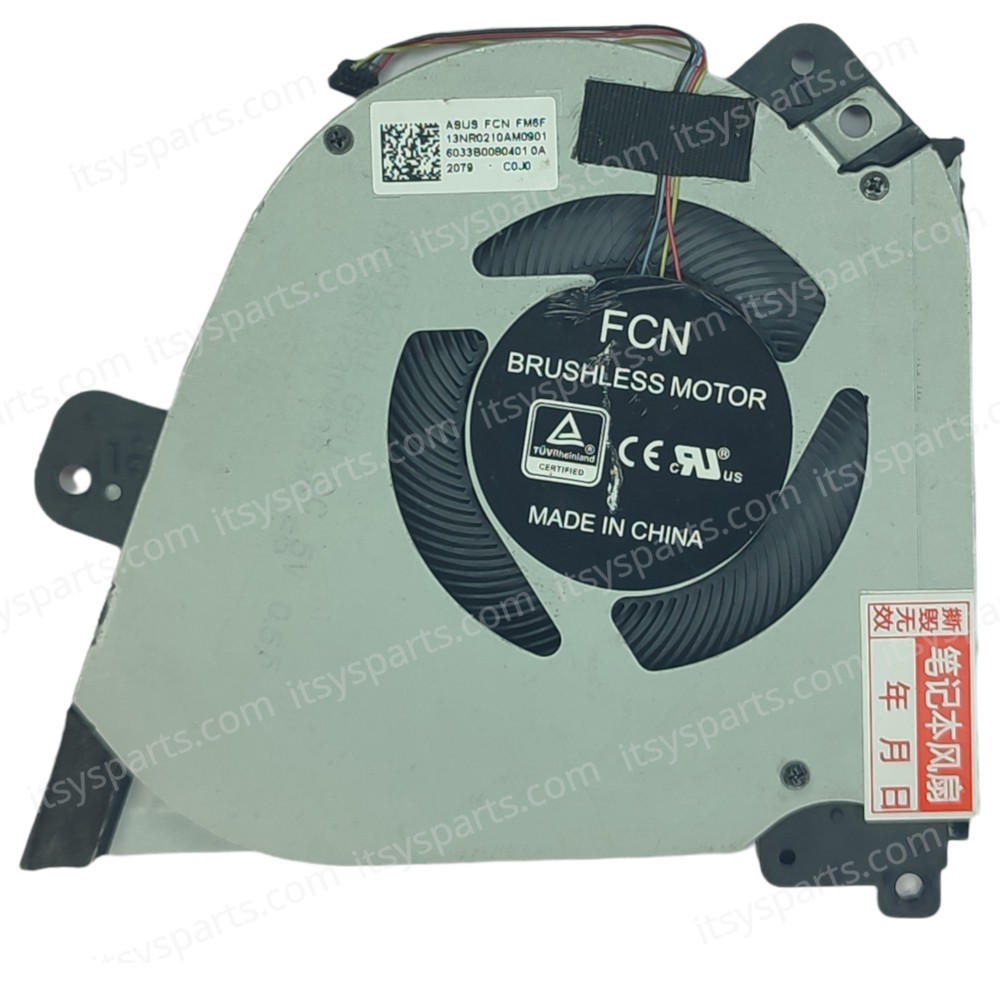 Laptop Fan - GPU Cooling Fan for Asus ROG Zephyrus GU502 GA502D GA502DU GU505 GU505D GU505DU 13NR0210T01111 FM6F 13N1-8LA0C01 13NR0210AM0901 DFS5K12304363C OEM (Ref. 80934)