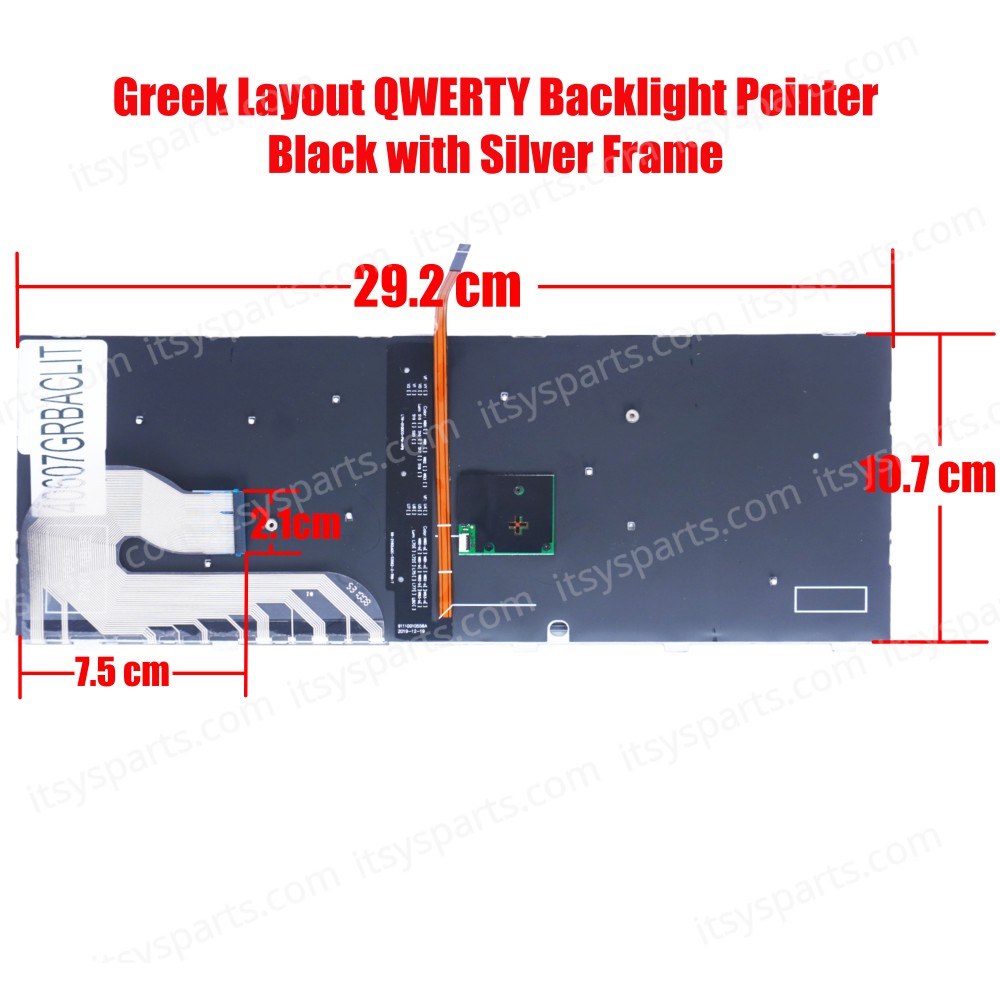 Greek Laptop Keyboard for HP EliteBook 745 840 846 G5 G6 L14377-001 L14378-001 L14377-151 GR Backlight Pointer Black with Silver Frame ( SKU.40906GR )