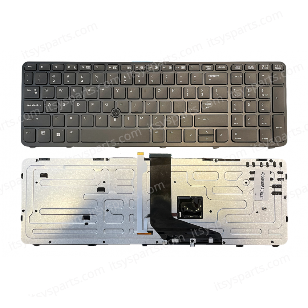 Laptop Keyboard for HP ZBOOK 15/17 G2 US with Backlight Keyboard PK130TK1A00 SK7123BL MP-12P23USJ698W PK130TK2A00 733688-001 ( SKU.40509USBACKLIT )