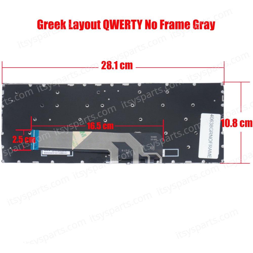 Laptop Keyboard - Keyboard for Lenovo Yoga 530-14 C340-14 S340 730-13IKB 730-13IWL 730-15IKB 730-15IWL PD4S-Gk PK132794C01 SN20Q40817 V172320AS1-GK OEM (Ref.40638GRNOFRAME)
