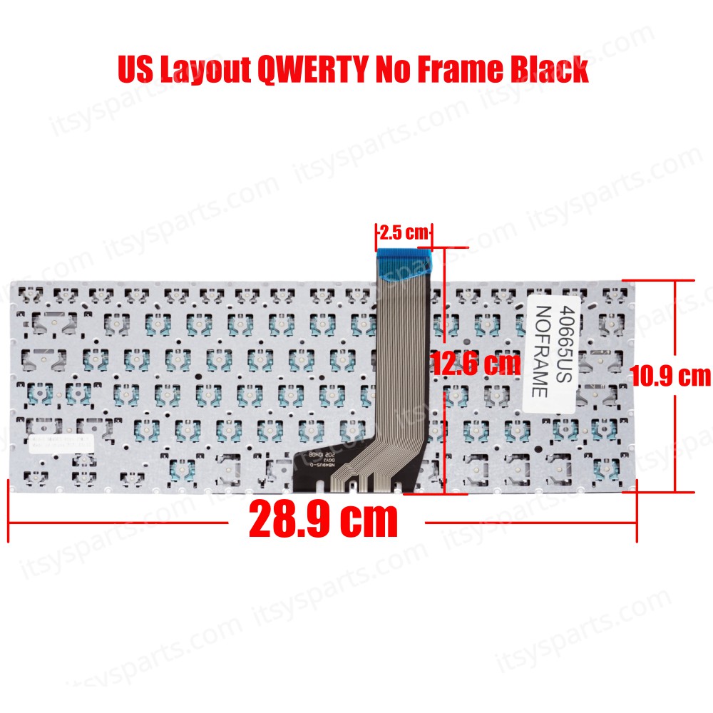 Laptop Keyboard for Asus Vivobook 14 X405 X405U X405UA X405UQ X405UR X405 X405U 90NB0FA7-R30270 90NB0FA7-R30290 ( SKU.40665USNOFRAME )