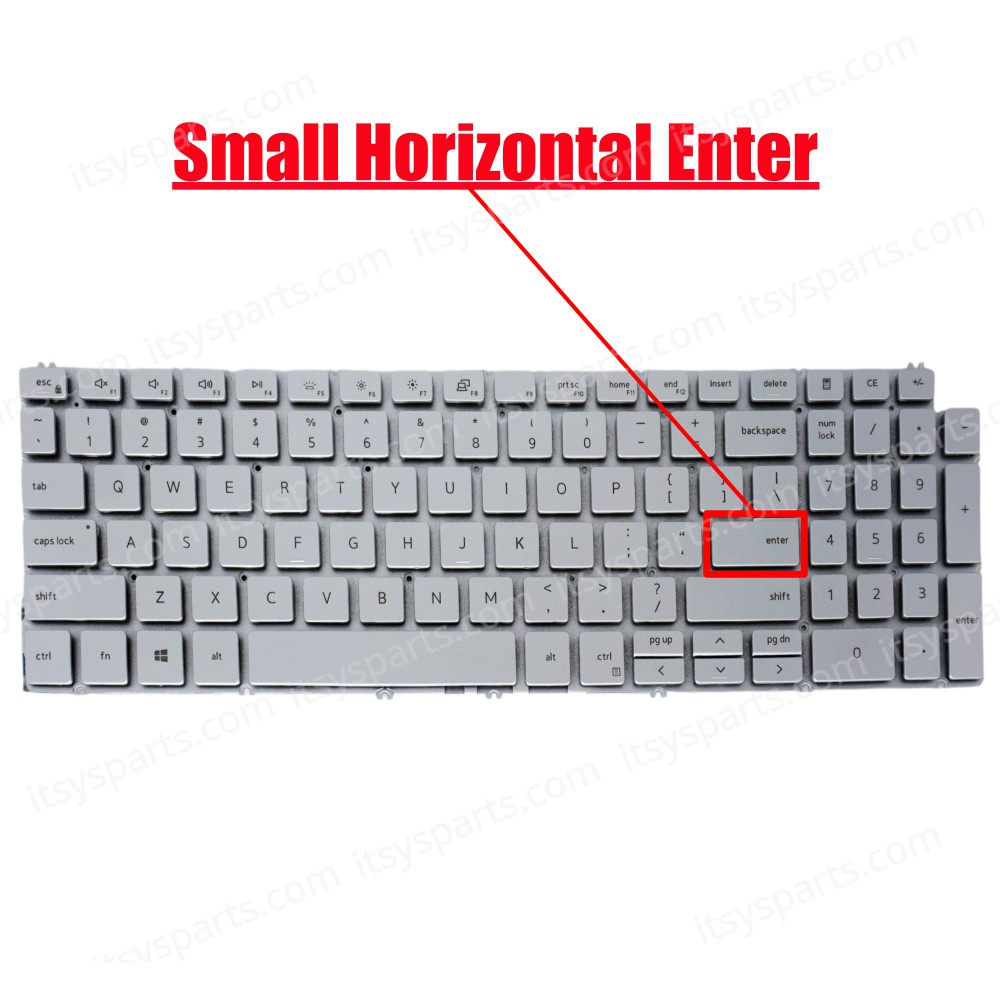 Laptop Keyboard - Keyboard for Dell Inspiron 15 3505 7590 7591 5584 7791 5590 5593 7706 2-in-1 CN 0GMXMJ 0KN4-0L3US12 0KN4-0L3US13 OEM (SKU. 40667USSILVERBL)