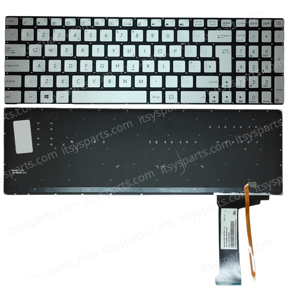 Laptop Keyboard - Keyboard for ASUS G551 N551JK N551JM N551JQ N551ZU G741 G551JK G551JM G551JW G551JX N551 N551J N551J N551JB N551JW G741JX G741JW NSK-UPPBC 0U 0KNB0-662BUK0 15515000269 OEM (Code 40422UKBACKLIT)