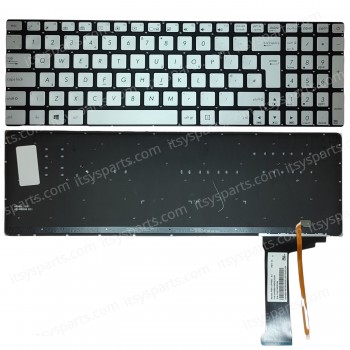 Laptop Keyboard - Keyboard for ASUS G551 N551JK N551JM N551JQ N551ZU G741 G551JK G551JM G551JW G551JX N551 N551J N551J N551JB N551JW G741JX G741JW NSK-UPPBC 0U 0KNB0-662BUK0 15515000269 OEM (Code 40422UKBACKLIT)