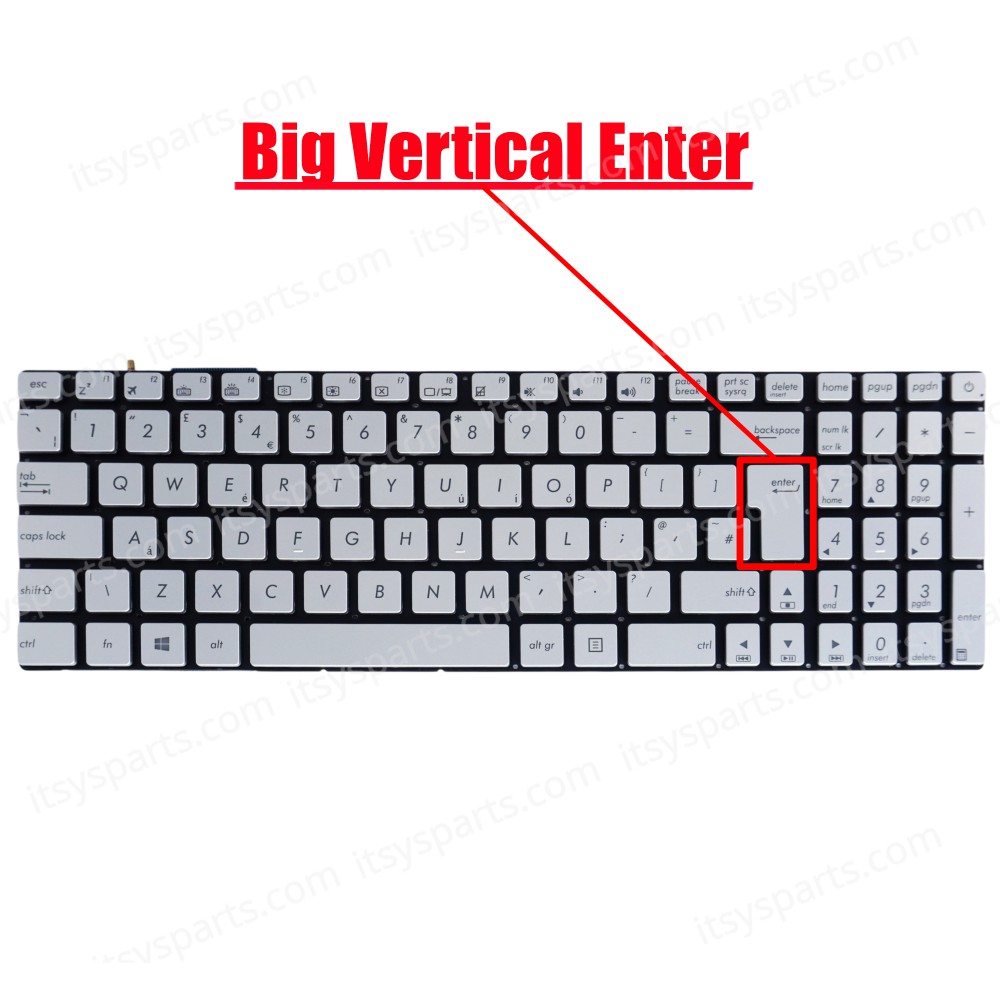 Laptop Keyboard - Keyboard for ASUS G551 N551JK N551JM N551JQ N551ZU G741 G551JK G551JM G551JW G551JX N551 N551J N551J N551JB N551JW G741JX G741JW NSK-UPPBC 0U 0KNB0-662BUK0 15515000269 OEM (Code 40422UKBACKLIT)