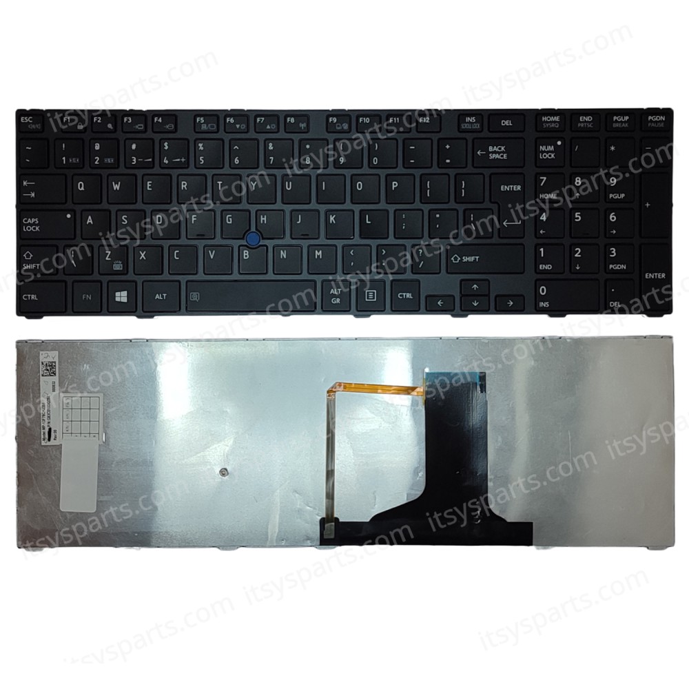 Laptop Keyboard - Keyboard for Toshiba Tecra A50-A A50-A-034 W50-A A50-A-024 G83C000DQ3CB OEM (Ref. 40670UK)