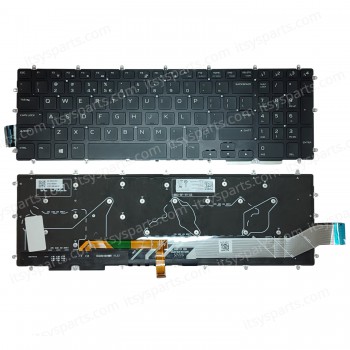 Laptop Keyboard for Dell Alienware M17 R1 M15 2019 M17 R2 M17 R3 01PGHR 0KN4-0D1UI12 US No Frame Backlight Βlack ( SKU.40671USBACKLIT )