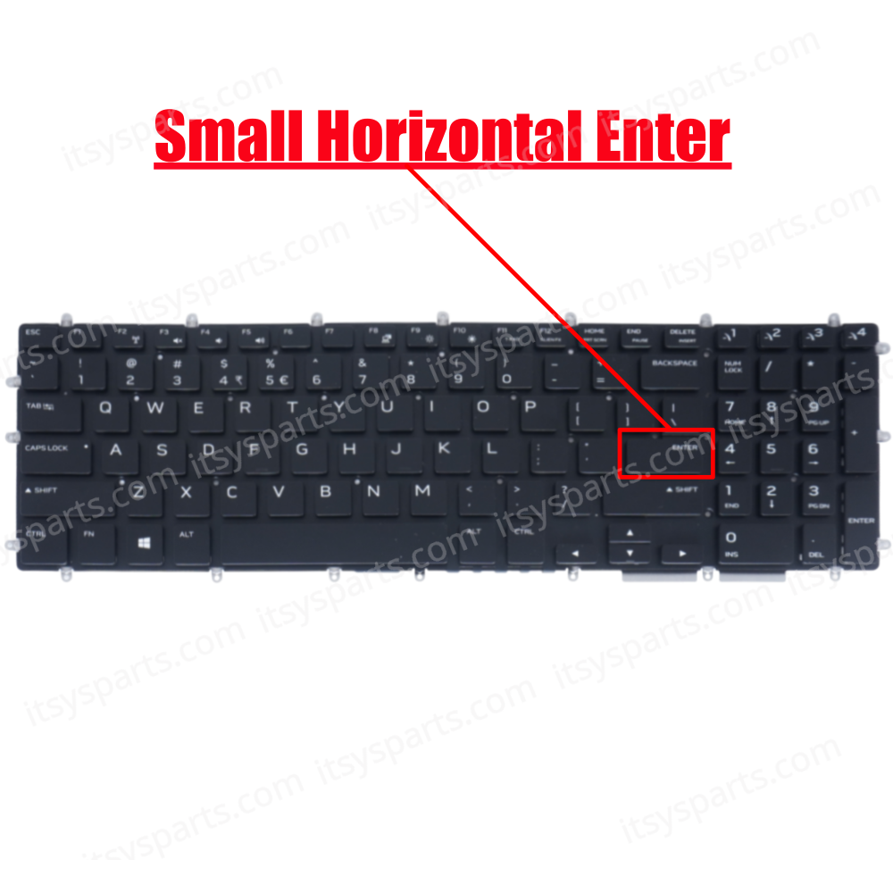 Laptop Keyboard for Dell Alienware M17 R1 M15 2019 M17 R2 M17 R3 01PGHR 0KN4-0D1UI12 US No Frame Backlight Βlack ( SKU.40671USBACKLIT )
