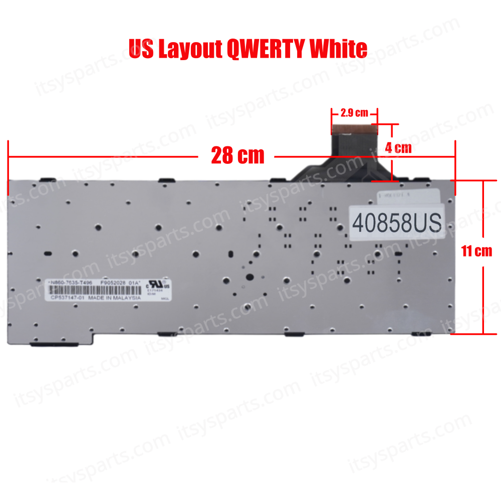 Laptop Keyboard for Fujitsu Lifebook E780 n860-7635-t399 US White ( SKU.40858US )