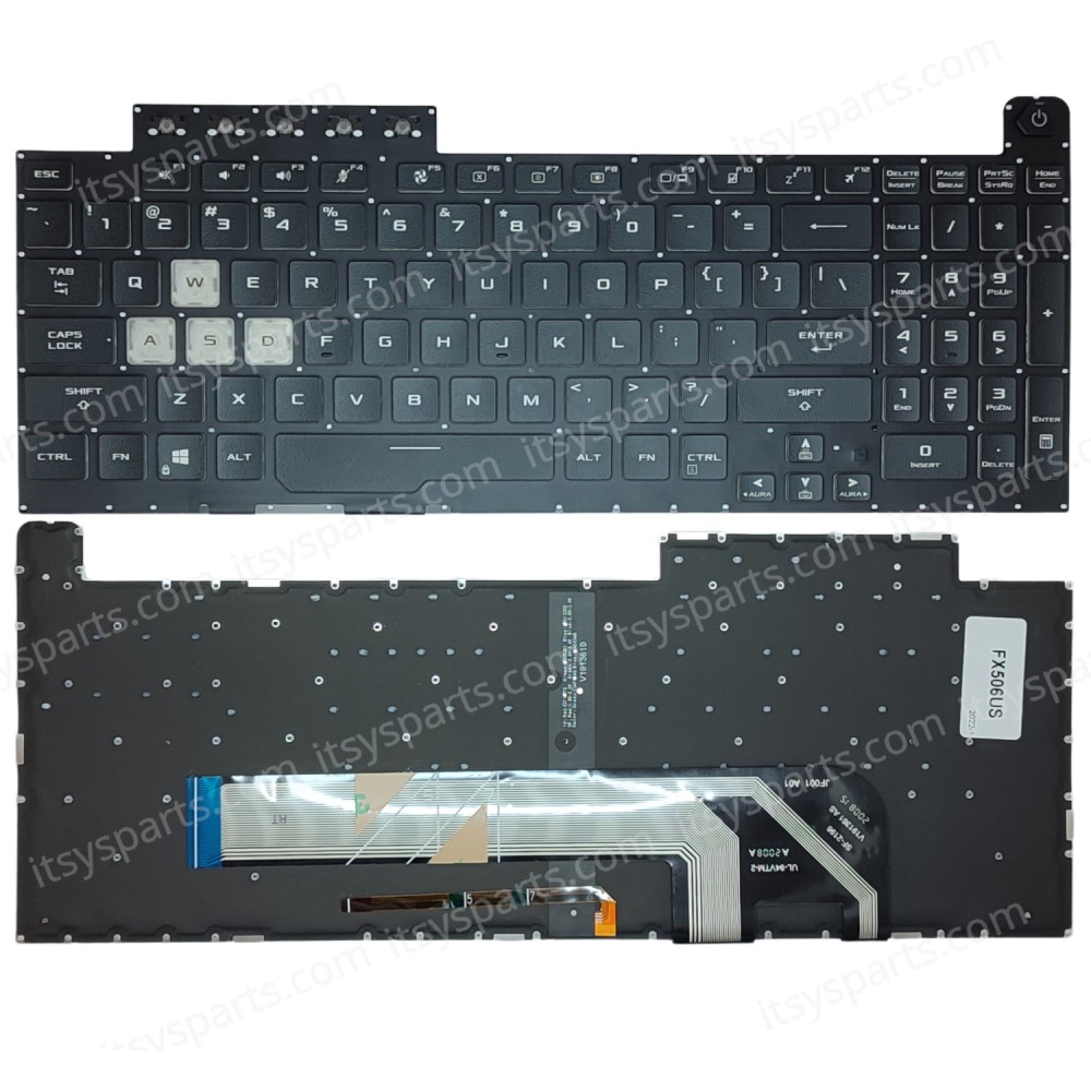 Laptop Keyboard for ASUS TUF Games F15 FA506IU FX506LI FX506LH FX506 TUF F17 FX706LI FA706 A15 FA506 series AEBKXU00010 0KNR0-661VUS00 V191346AS1 (SKU. 40676USBL)
