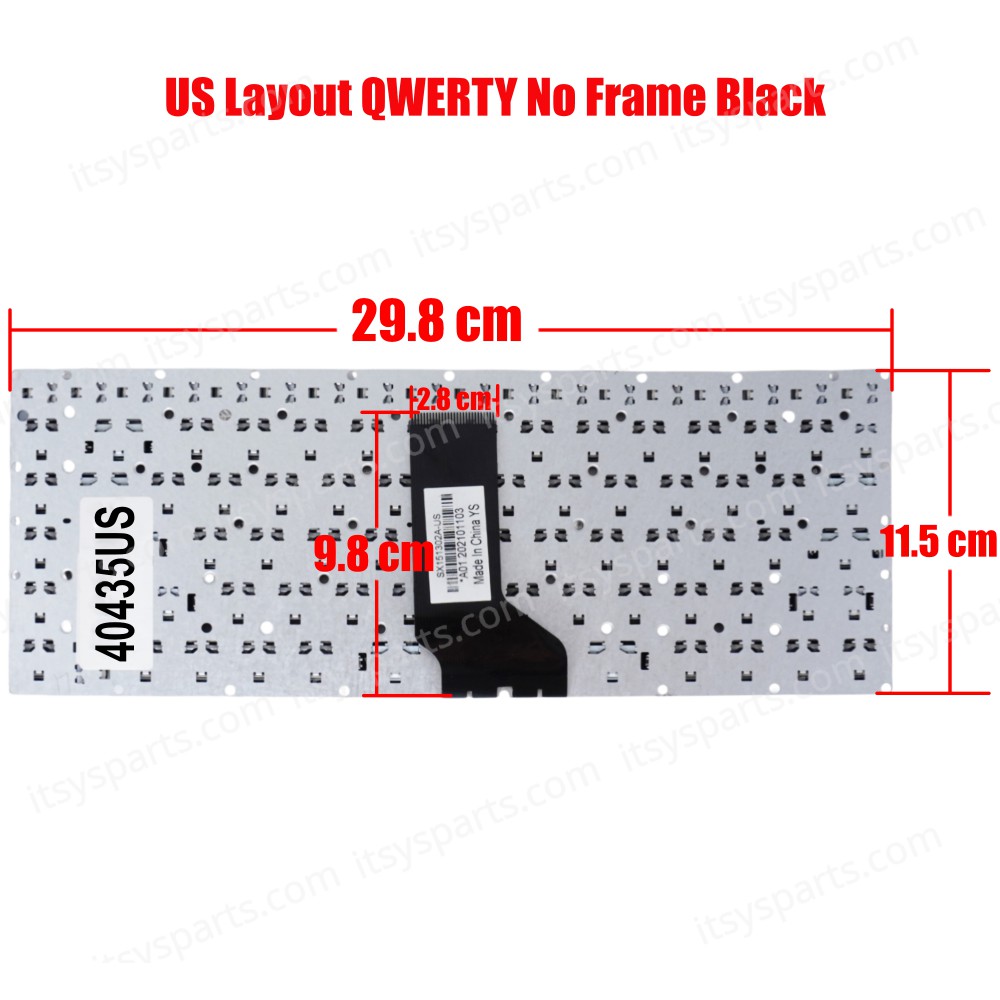 Laptop Keyboard for Acer Aspire E5-422 E5-422G E5-432 E5-432G E5-452 E5-452G E5-473 NKI1513031 NK114130B3 6B.G8PN2.001 71109F47K201 US No Frame Black ( SKU.40435US )