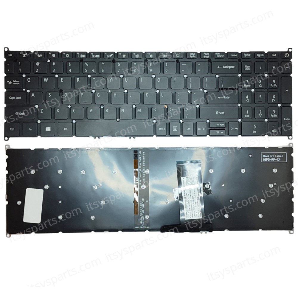 Laptop Keyboard - Keyboard for Acer Aspire 7 A715-75G A715-75G-71RD A715-75G-7774 A715-75G-70EV (Ref. 40680USBL)