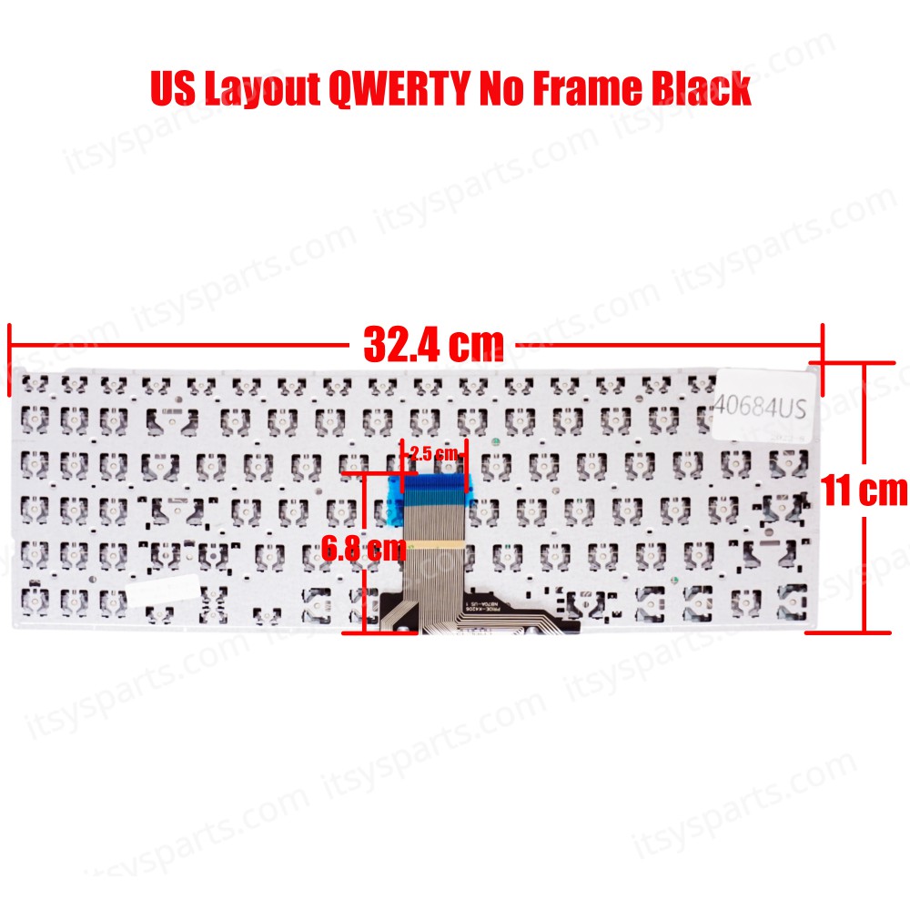 Laptop Keyboard - Keyboard for ASUS X509 X509F X509M X509J X509FA X509MA X509JA X509D X509DA OEM (Ref. 40684US)
