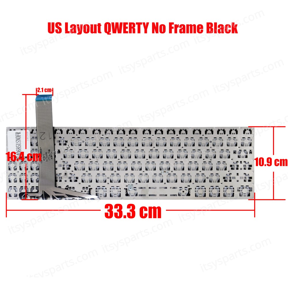 Laptop Keyboard - Keyboard for ASUS X570 X570U X570UD X570Z X570ZD X570D X570DD OEM (Ref. 40685USNOFR)