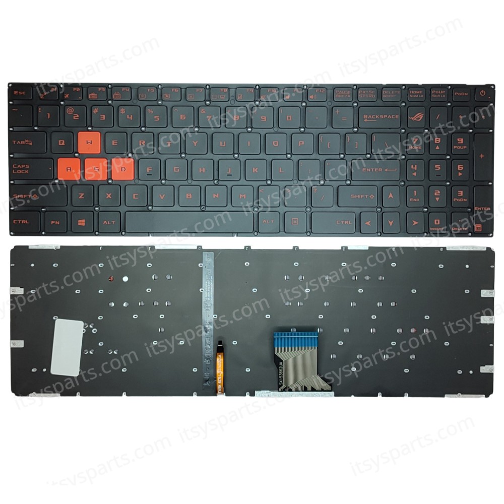 Laptop Keyboard Asus ROG Strix GL702 GL702VM GL702VT GL702VS GL702ZC Series Keyboard Orange US version Backlit (Ref. 40632USORANGEBACKLIT)