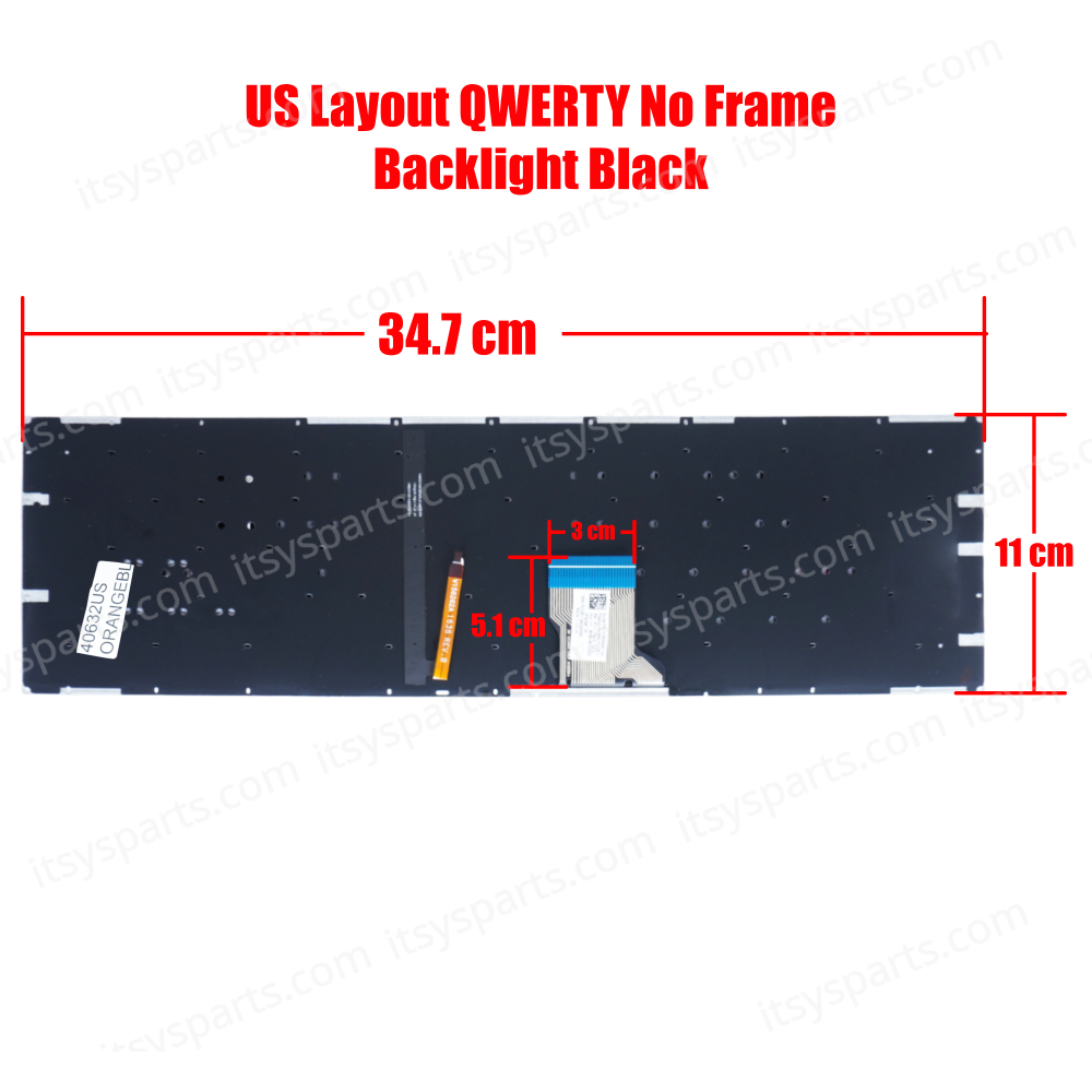 Laptop Keyboard Asus ROG Strix GL702 GL702VM GL702VT GL702VS GL702ZC Series Keyboard Orange US version Backlit (Ref. 40632USORANGEBACKLIT)